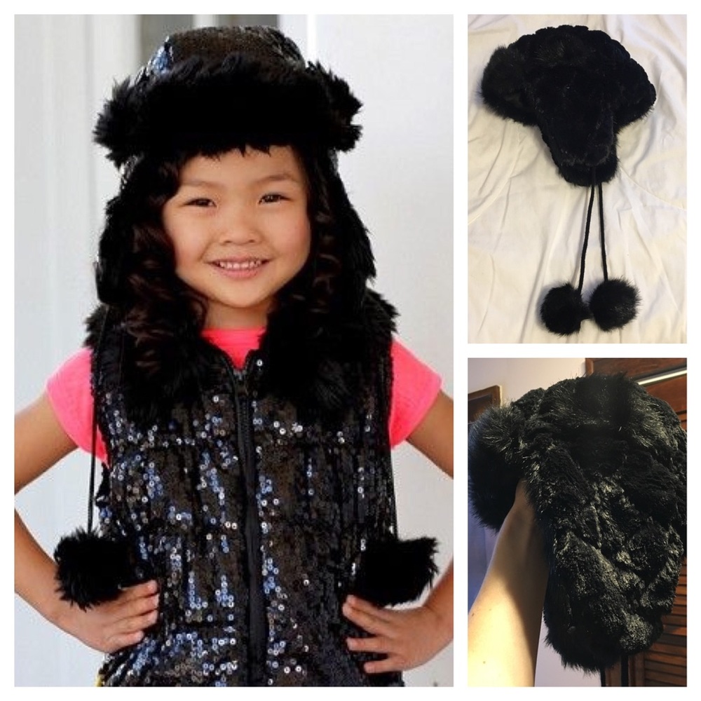 Great NEW Peace of Cake Fur Trapper Winter Hat 4-6